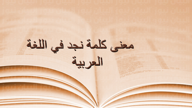 معنى كلمة نجد في اللغة العربية